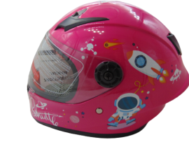 Helmet full face space pink child ULTRA LIGHT