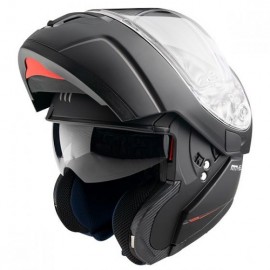 Snowmobile helmet with electric visor gloss black MT ATOM