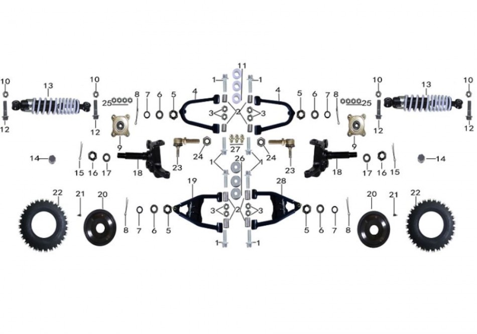 TAO REX 125cc Front & Suspension Parts | EcoBike