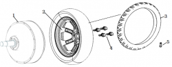 Rear engine wheel