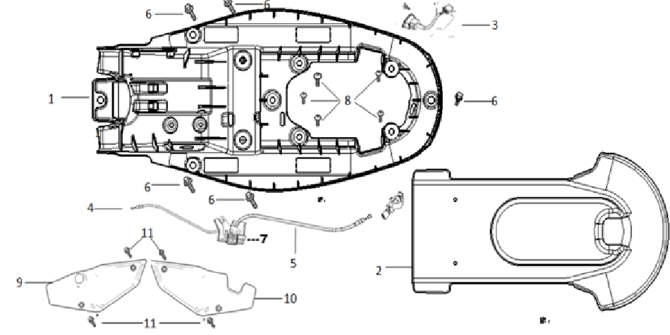Diagram and Rear body parts for SUPER SOCO TC - VTT LACHUTE