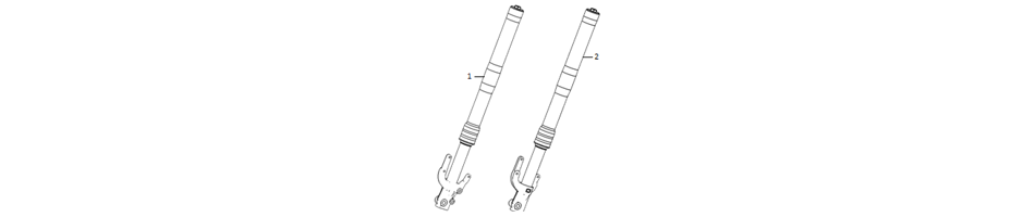 Diagram and parts of Front suspension for SUPER SOCO TC - VTT LACHUTE