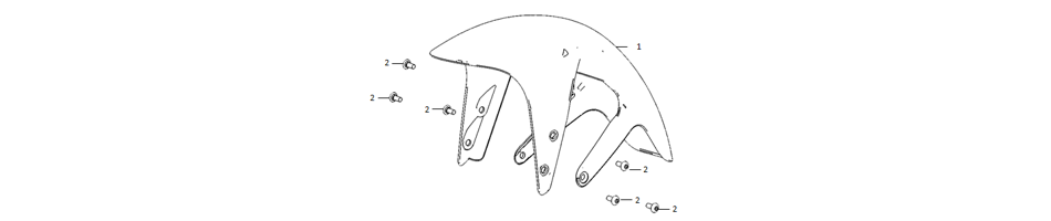 Diagram and parts of Front fender for SUPER SOCO TC - VTT LACHUTE