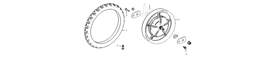 Diagram and Rear wheel/engine parts for SUPER SOCO TC- VTT LACHUTE