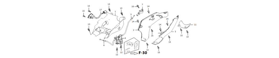 Diagram and parts of Rear body for SUPER SOCO TSX - VTT LACHUTE