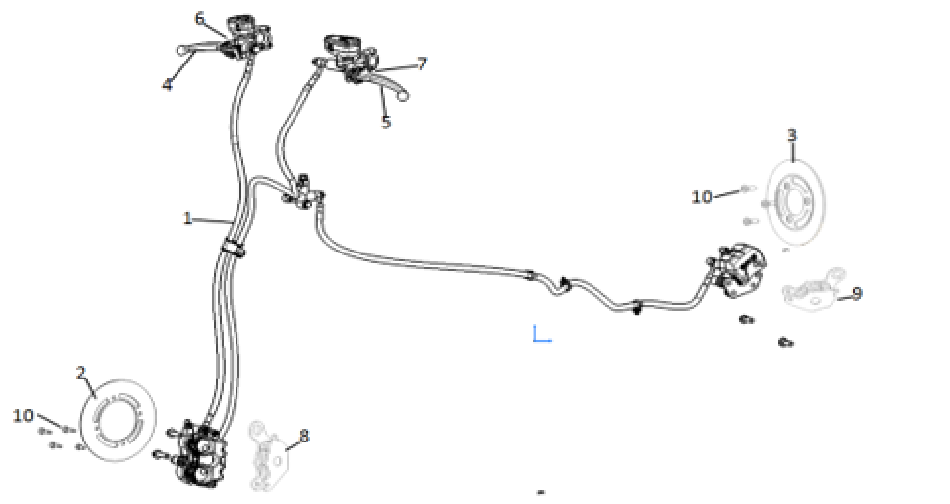 Diagram and Brake system parts for SUPER SOCO TSX - VTT LACHUTE
