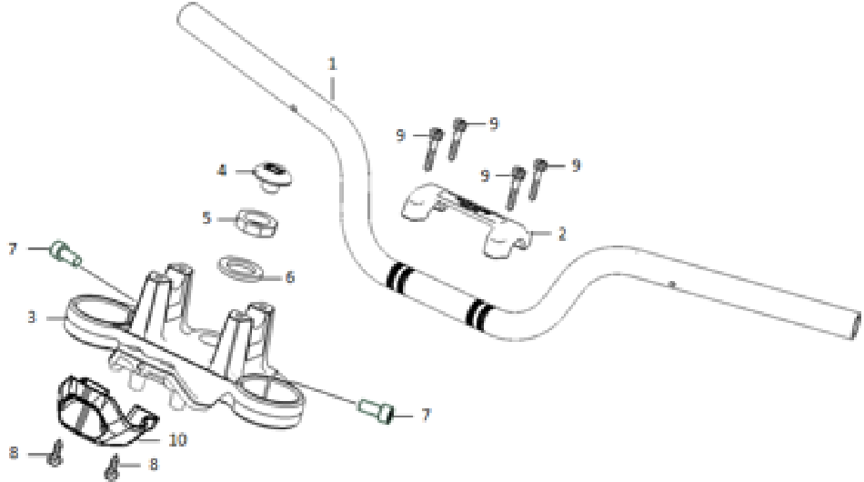 Diagram and Steering parts for SUPER SOCO TSX - VTT LACHUTE