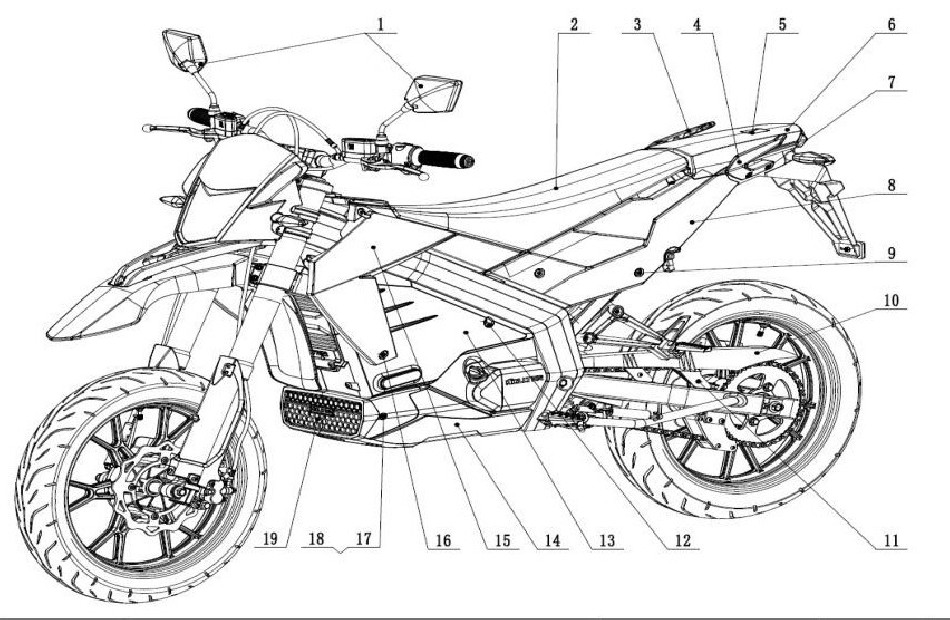 Diagram of body parts for the TINBOT KOLLTER ES1 PRO - VTT LACHUTE