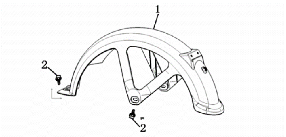 Shema of rear fender for vmoto cumini