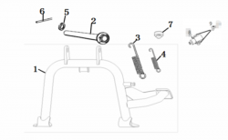 Kick stand central CUMINI