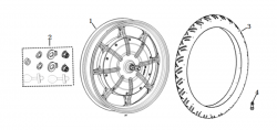 Rear motor wheel CUMINI