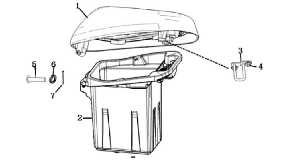 Schéma du siège pour scooter CUMINI de VMOTO  - ECOBIKE
