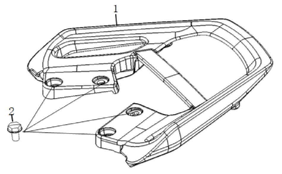 Diagram and parts of Rear Carrier SUPER SOCO STREET HUNTER