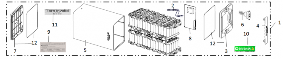BATTERIE pour la SUPER SOCO TSX - ECOBIKE