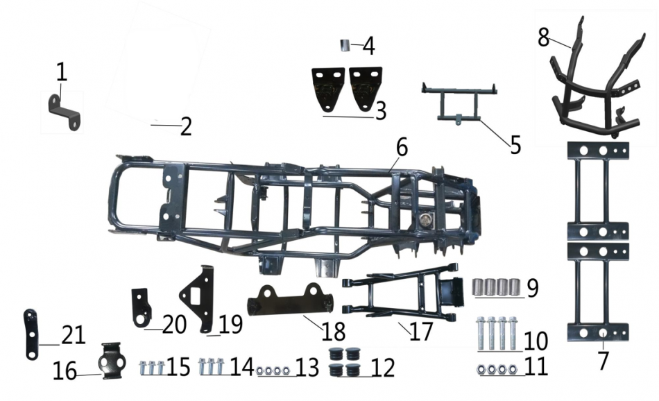 DENAGO Trailhawk 125 EFI Chassis Parts | EcoBike