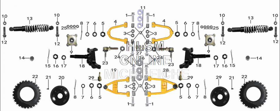 DENAGO Trailhawk 125 EFI Front & Suspension Parts | EcoBike